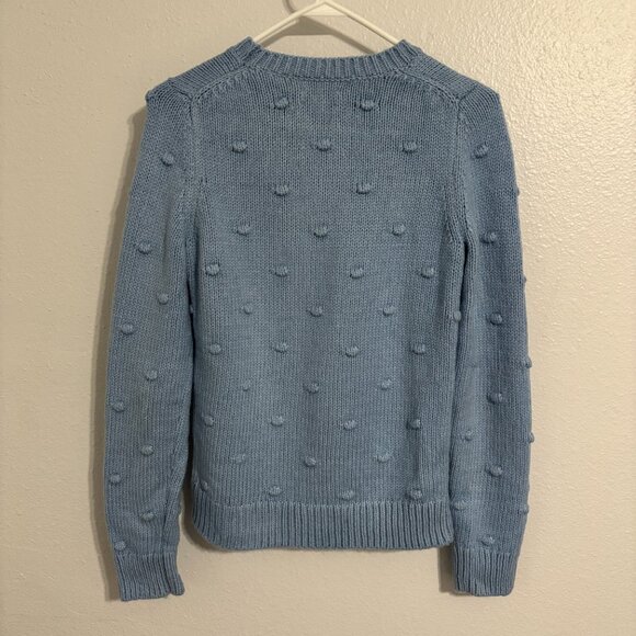Lucky Brand Blue Bobble Knit Sweater Women’s S Textured Pullover Crew Neck Y2K - Picture 7 of 8